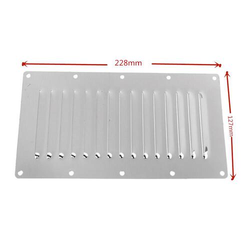 Stainless steel marine ventilation cover with 13 slots, louvered ventilation opening, ventilation panel air outlet, ship hardware accessories