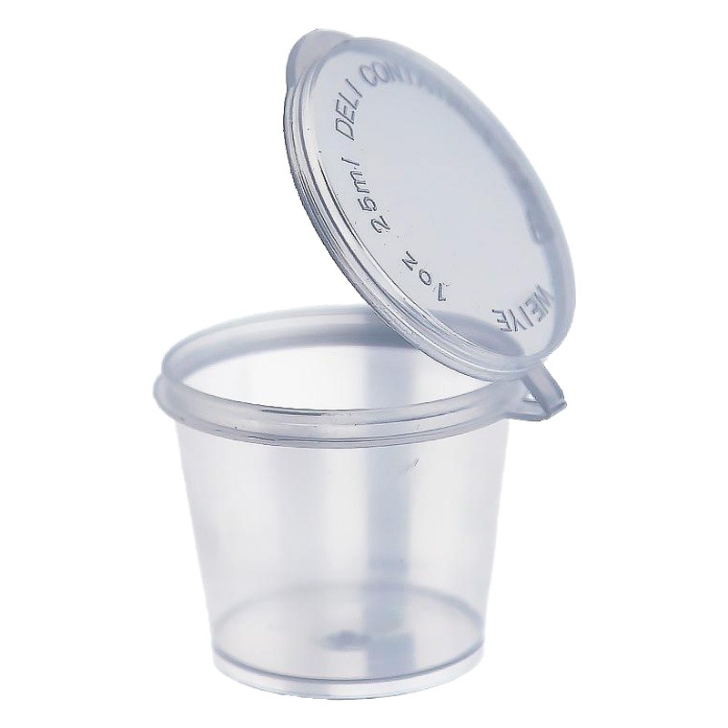 Disposable Plastic Sauce Cup, Sauce Box, Round Small Condiment Box, Seasoning Cup, Square Multi-Compartment Dipping Sauce Box