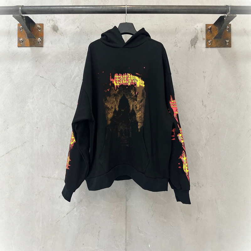 "Pure Original" Top-Of-The-Line Version in Stock, Bl's New Saint-Sacremonius Cathedral Hooded Sweatshirt, Loose Fit, Couple's Style "Pure Original" Top-Of-The-Line Version in Stock, Bl's New Saint-Sacremonius Cathedral Hooded Sweatshirt, Loose Fit, Couple's Style