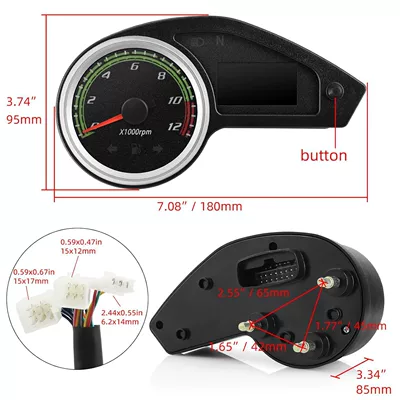Motosiklet cihazları Off-Road Vehicle Modified Lcd Instrument