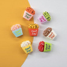 爆款食玩薯条树脂配件 diy手机壳发夹钥匙扣铅笔盒贴头饰饰品立体