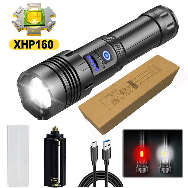 Cross-border flashlight super bright long-range outdoor portable long-life aluminum alloy waterproof work lamp for home use