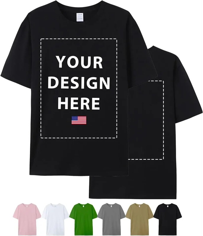 Custom T-Shirts for Men and Women, Personalized Shirts with Front and Back Printing, Design Your Own Custom T-Shirts for Men and Women, Personalized Shirts with Front and Back Printing, Design Your Own