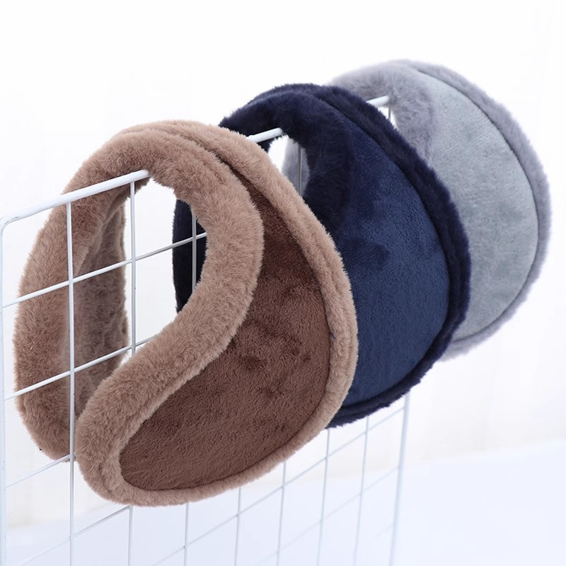 Warm Earmuffs for Autumn and Winter, Thickened Velvet and Cold-Proof Earmuffs, Rear-Wearing Windproof and Anti-Freeze Protective Earmuffs