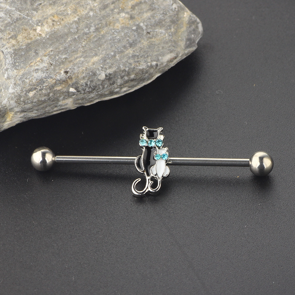Labret piercing jewelry detail image