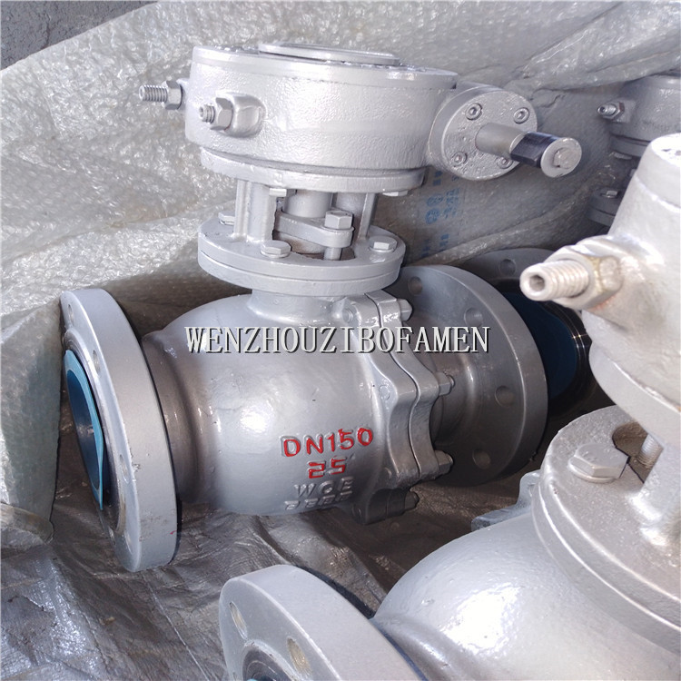 铸钢涡轮球阀 Q341F-16C 软密封浮动球天然气手动涡轮球阀