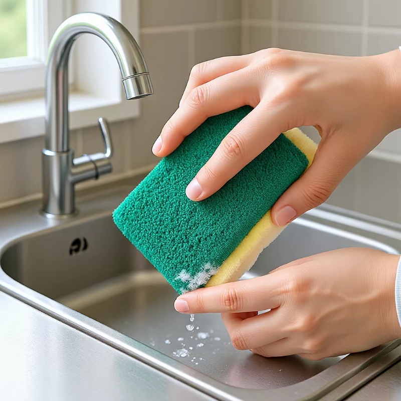 Square esponja de limpieza limpie asequible pieza única descontaminación lavavajillas olla esponja bloque cocina suministros fábrica al por mayor