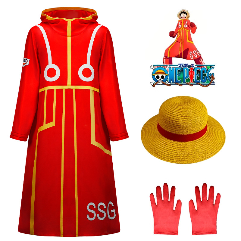 Luffy's Egghead Island outfit + gloves + straw hat