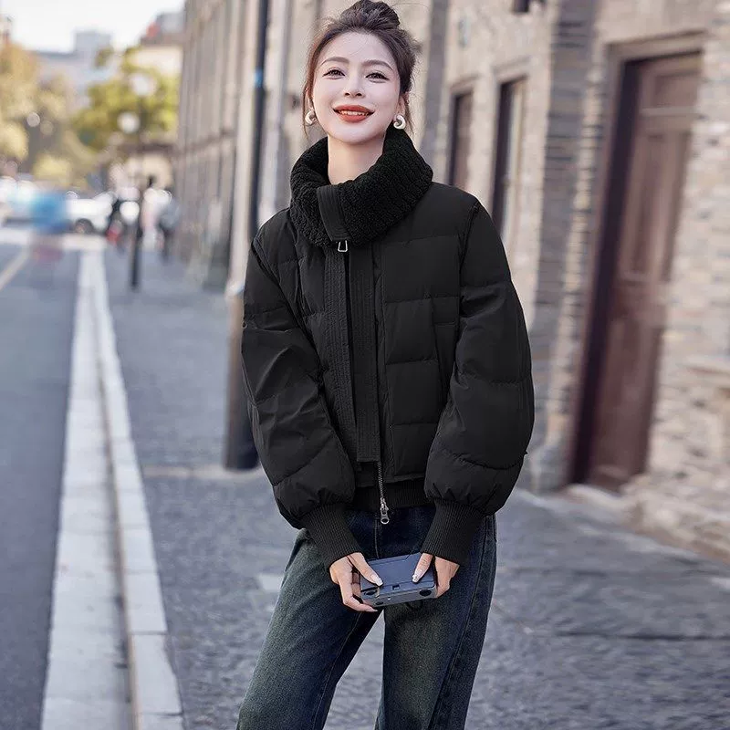 Winter down jacket, for teenagers, high-quality style
