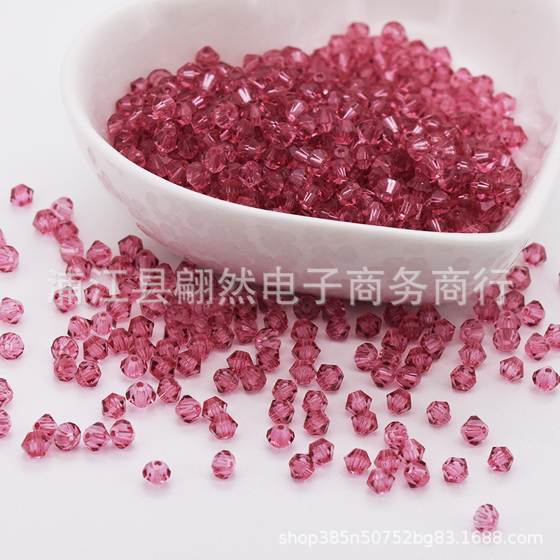 Đỏ hồng (màu nướng) / Hạt kim cương boutique 3mm (100 chiếc/gói)