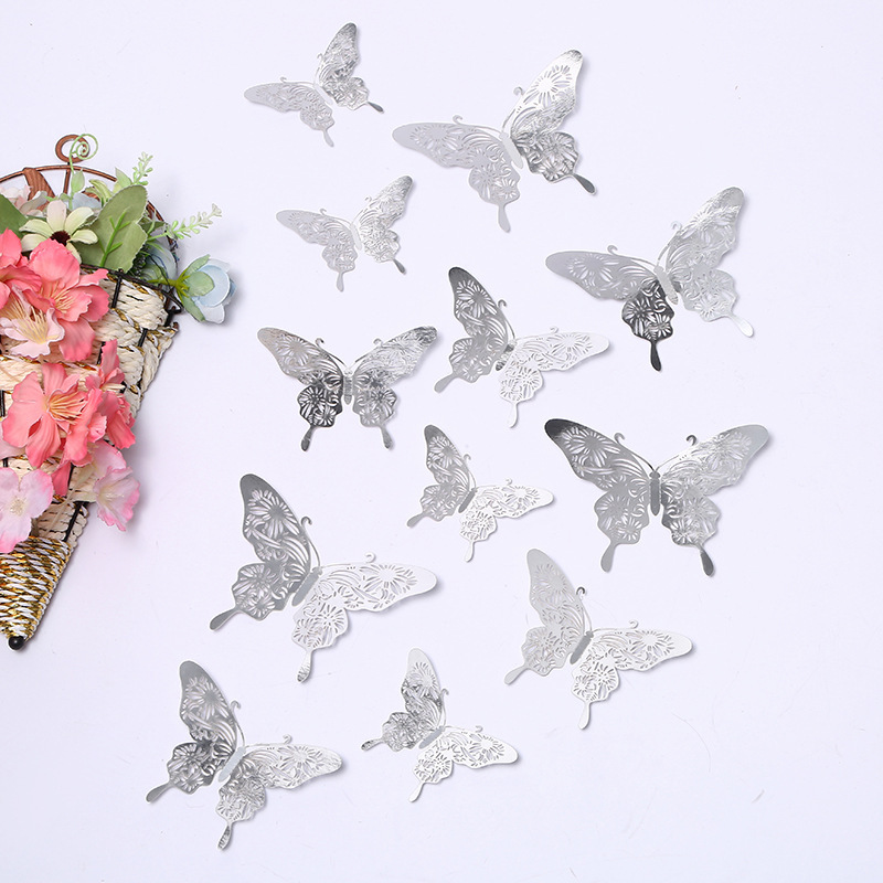 Mariposa R 12 plateadas