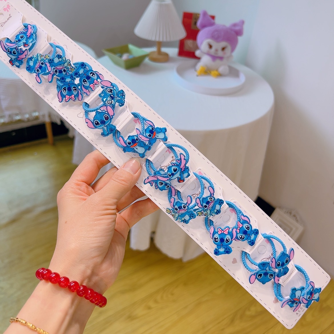 All blue Stitch hair tie 10 pairs