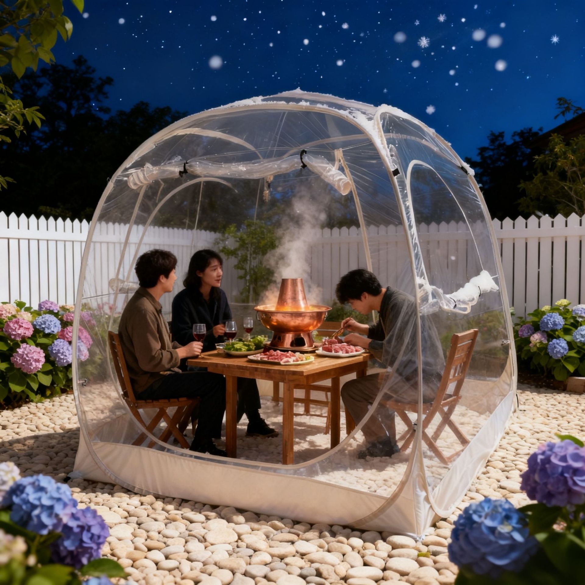 透明PVC星空帐篷360°全景观赛帐篷户外露营网红星空泡泡屋