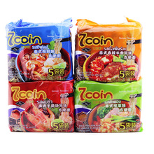 泰國進口食品 7coin七咔呢方便面 熱賣速食泡面批發 5連包350g