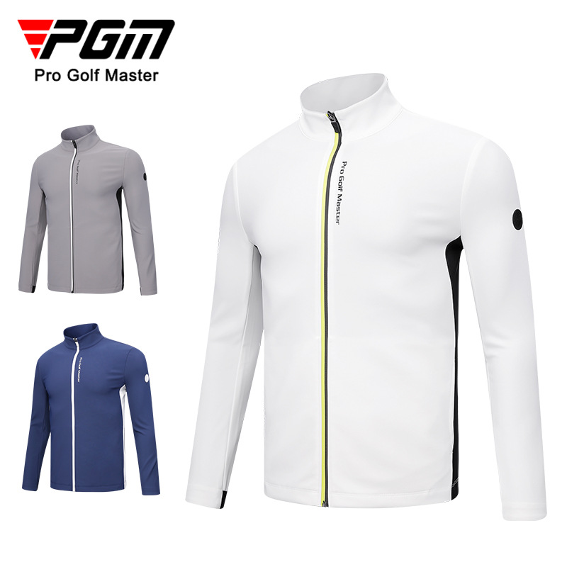 Áo khoác golf nam dài tay mùa thu đông, lót sưởi ấm hấp thụ ánh sáng — Yf524-màu Xanh nước biển (Ánh sáng và sưởi ấm bên trong), Yf524-trắng (Ánh sáng sưởi ấm bên trong), Yf524-màu Xám (Ánh sáng sưởi ấm bên trong)