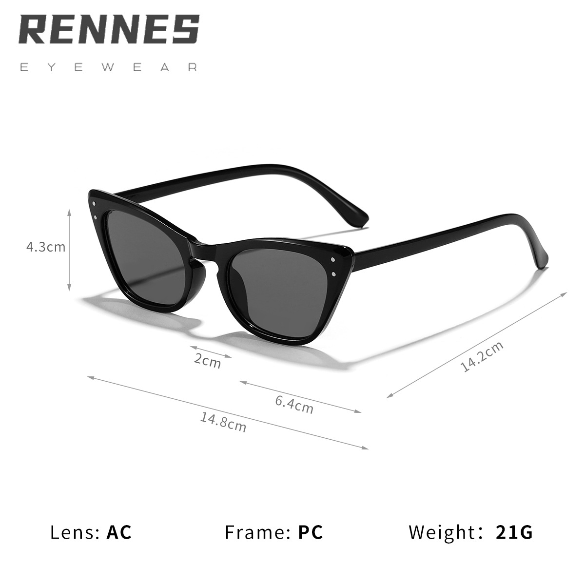 2023 nuevo marco de estampado de leopardo retro gatito Ojo de hombres y mujeres transfronterizos moda gafas de sol a juego