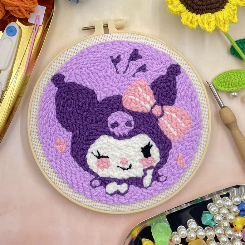 Новый набор материалов для DIY вышивки игла П poke embroidery материал сумка Punch Needle & Rug Punch игла для вышивания крестом клиент,