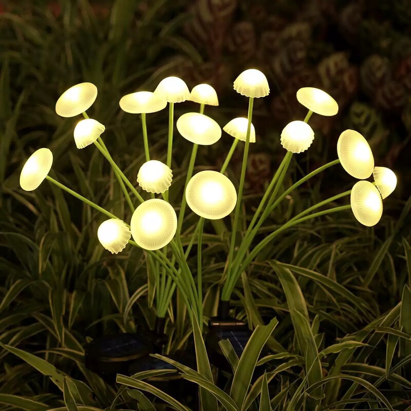 Solar Jellyfish Lamp Outdoor Courtyard Landscape Fiber Optic Atmosphere Lamp Garden Balcony Decoration Mushroom Lawn Lamp