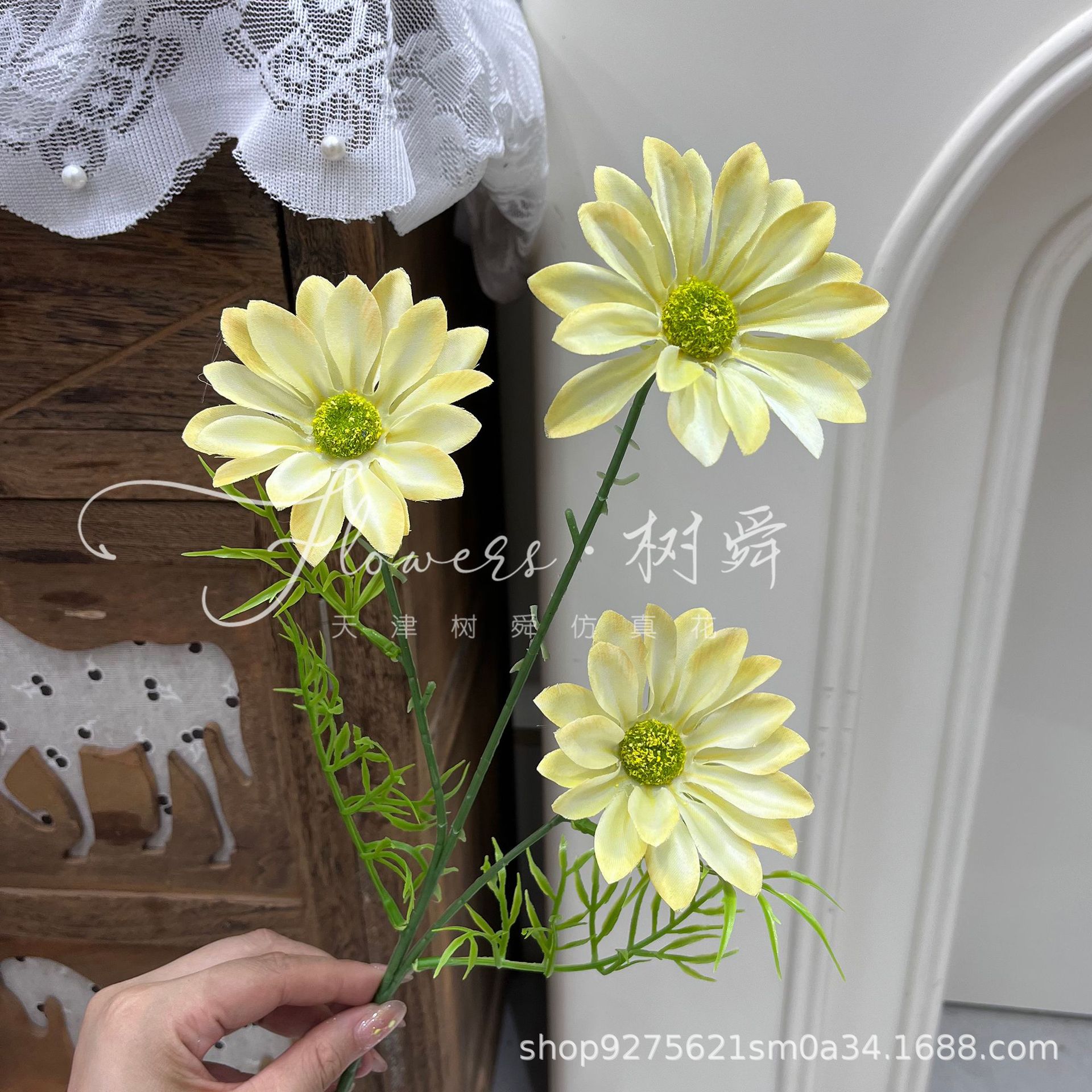 3d 여름 국화 - 밝은 노란색