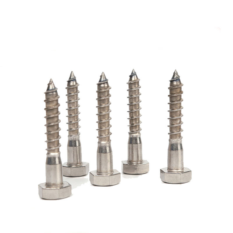 不锈钢DIN571外六角尖尾半牙自攻螺丝木螺钉螺栓M8*40*50*55