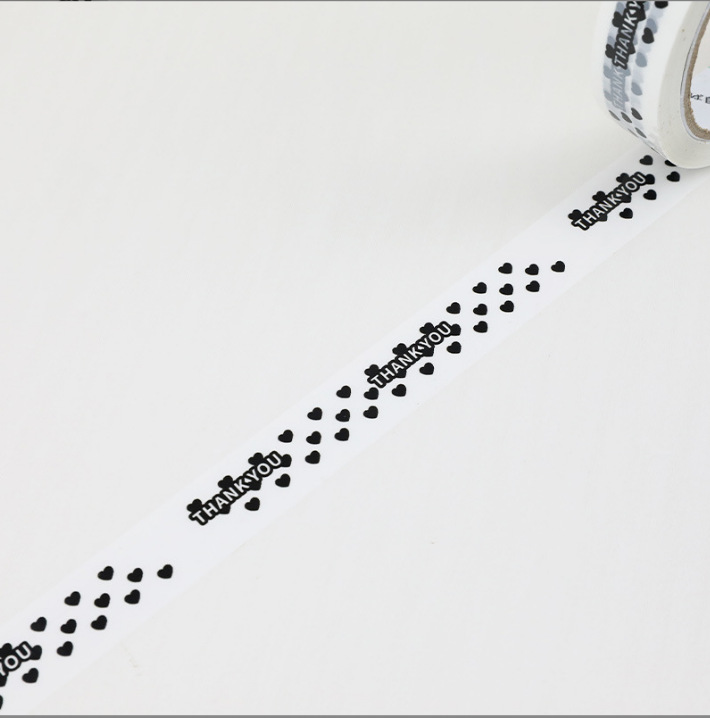 Thankyou cinta adhesiva de embalaje rosa, sello de red, cinta de sellado, cinta de impresión de dibujos animados, fabricante al por mayor