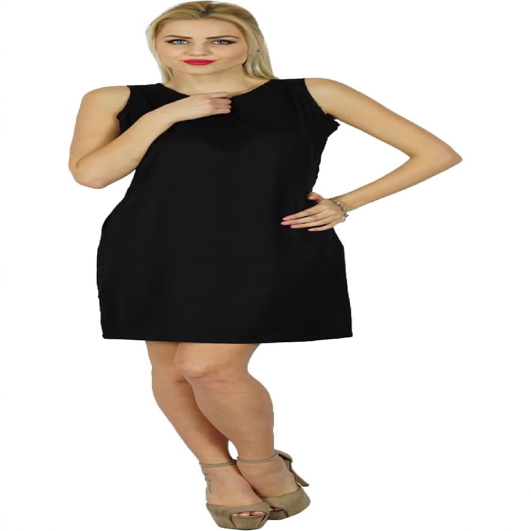 2026 Summer Solid Color Casual Fashion Sleeveless Vest Dress_ecoleips.com