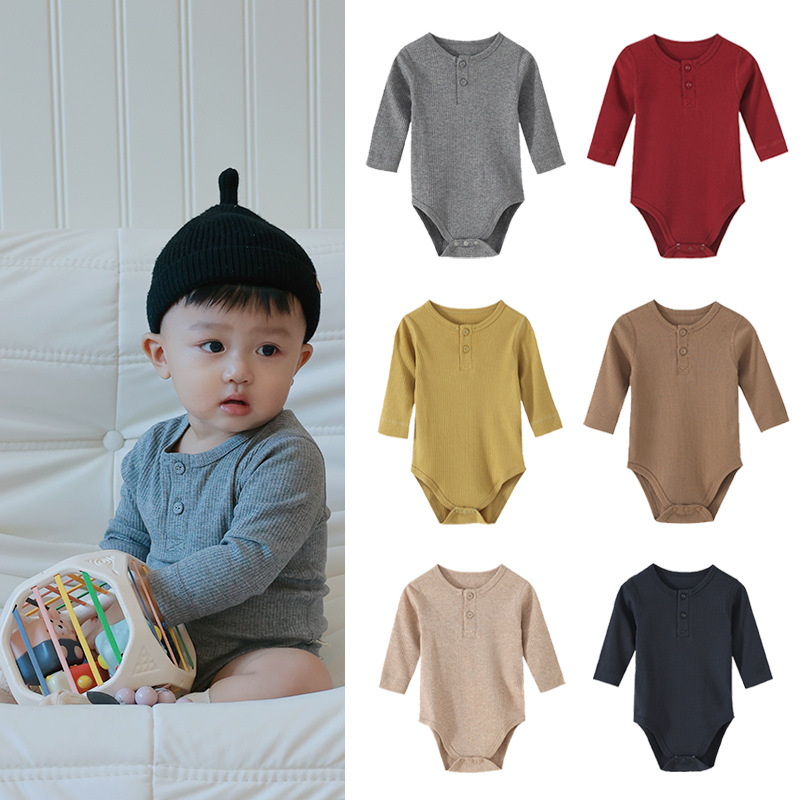 Lanjing Modal Newborn Baby Long-sleeved Fat Wrap Boneless Autumn and Winter Children's Clothing jumpsuit Base-layer clothing Climbing clothing