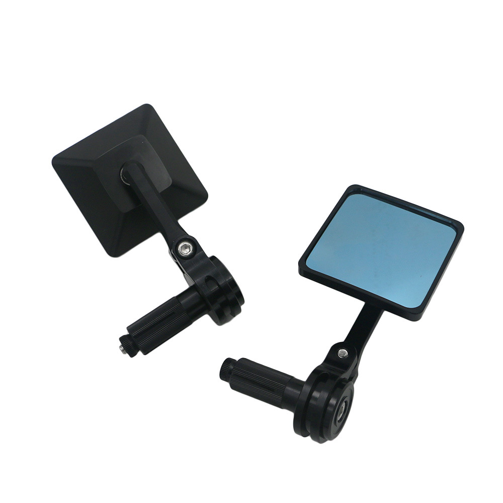 FLYQUICK transfronterizo e-commerce motocicleta cuadrado azul mango de vidrio espejo retrovisor pequeño espejo retrovisor