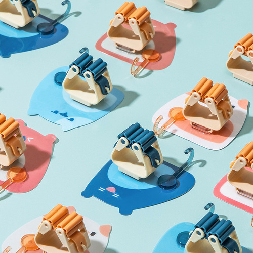 Mop hook with hole-free storage bathroom mop broom hanger wall strong sticky hook storage hanging clip