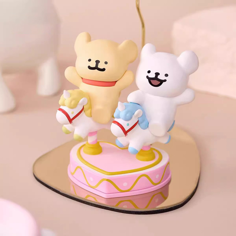 本物のライン子犬ハッピーお出かけシリーズブラインドボックストレンディなかわいい人形フィギュアギフトデスクトップ装飾品卸売|undefined