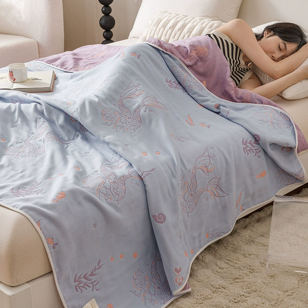 Mysterious Mermaid-Blue [Class A cotton six-layer gauze, moisture-absorbent and breathable]
