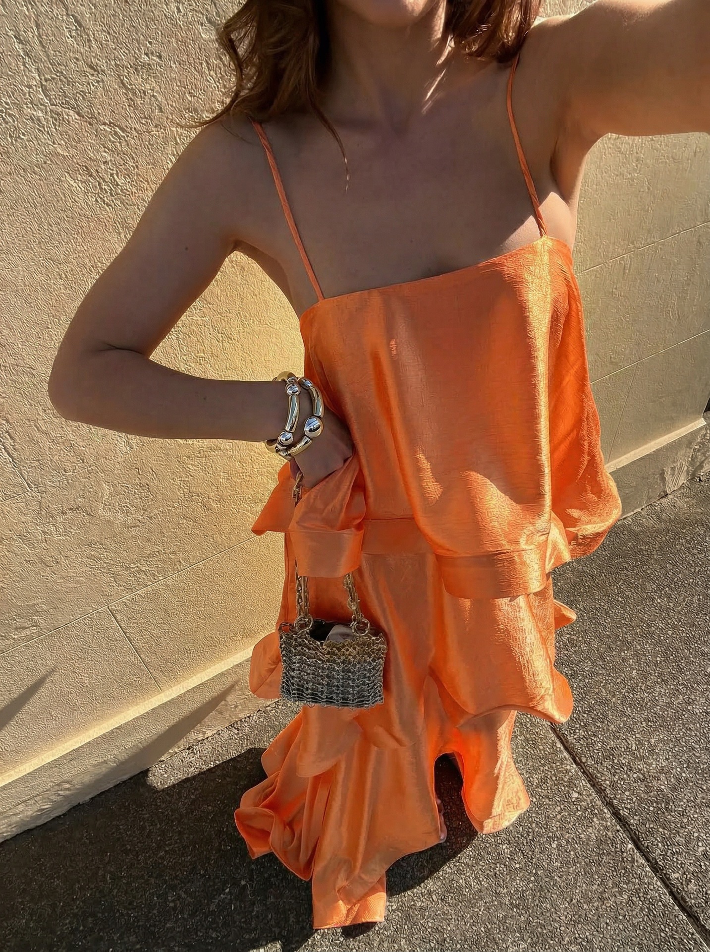 Robe-débardeur en satin pour femme, plusieurs couches, style décontracté et ample, nouveauté printemps-été_voghion.com
