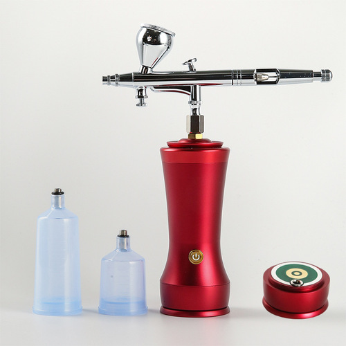 Cross-border Amazon electric airbrush air pump mini spray paint pump adjustable pressure rechargeable airbrush air pump removable dual battery