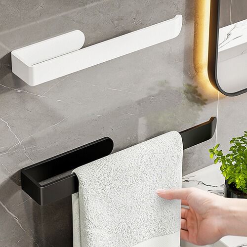 Manufacturer space aluminum towel bar bathroom roll paper rack towel rack punch-free face towel tissue rack storage rack