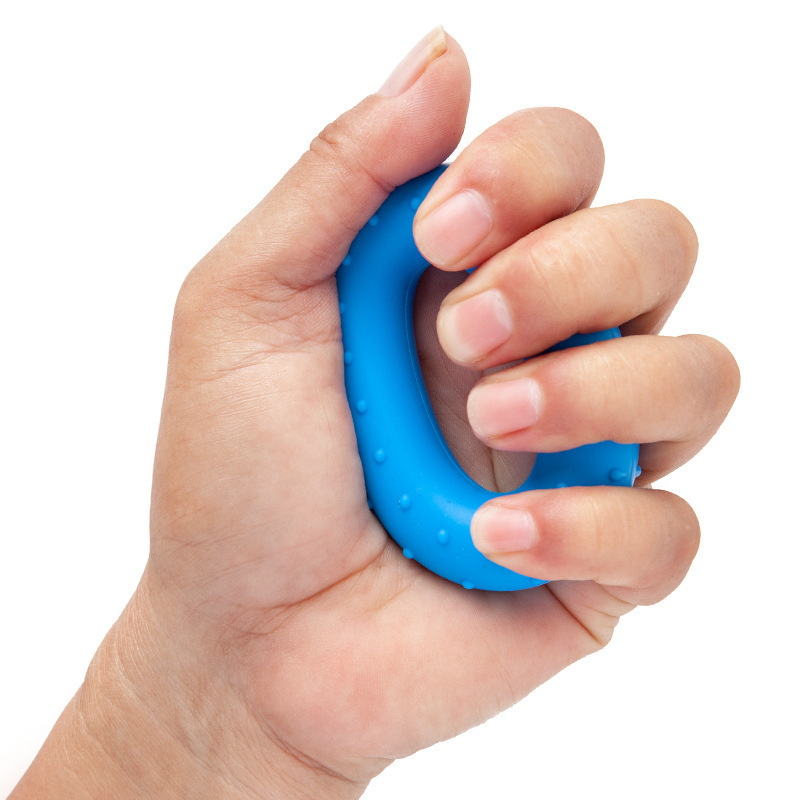 Cross-border supply silicone grip trainer ring with convex grip points, O-type hand strength training finger grip trainer fitness set