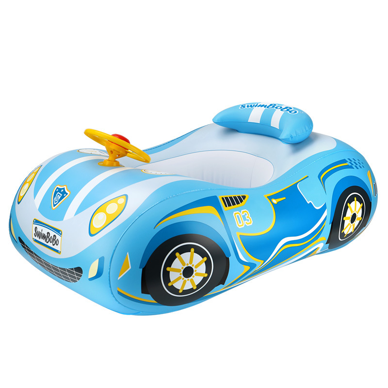 Flotador inflable Swimbobo para niños, con diseño de asiento de coche, para nadar al aire libre, flotador con asiento para bebés.