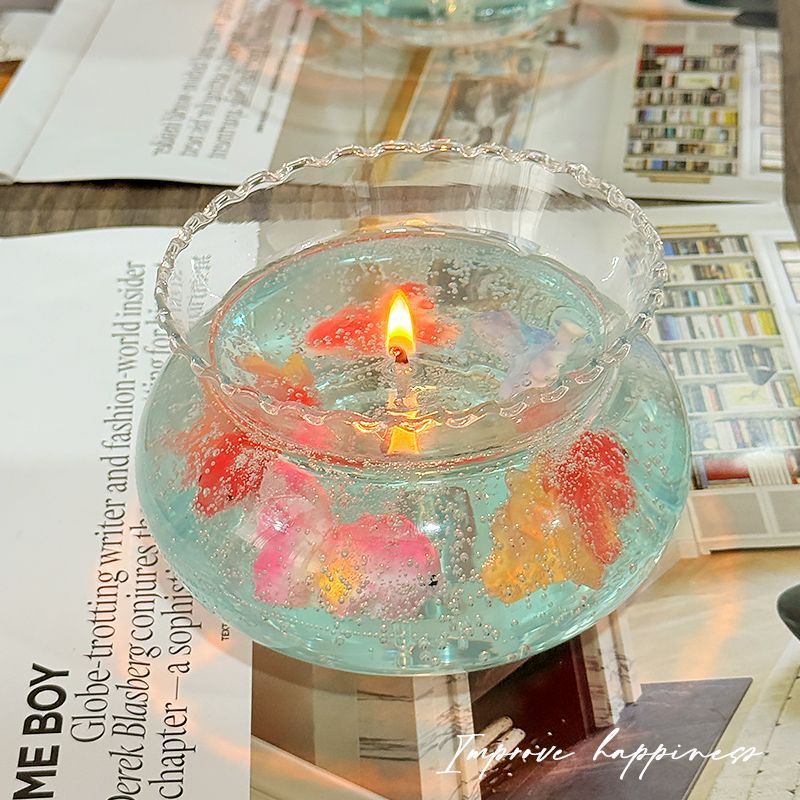 金魚泡水槽香薫ろうそく小衆高級感は女の子の友達の誕生日プレゼント卒業シーズン|undefined