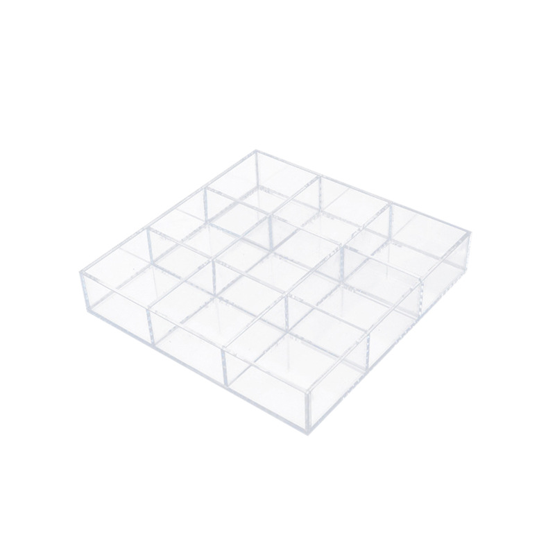 卸売りアクリル厳選収納ケースデスクトップ正方形ジュエリー化粧品ネイルアート九宮格収納ケース透明