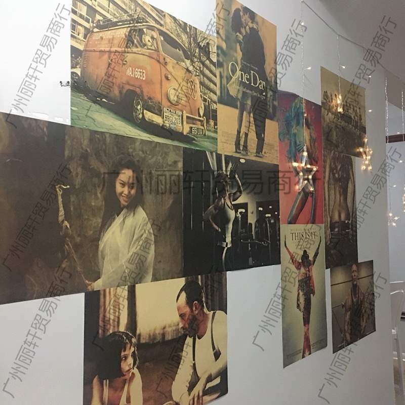 Retro Nostalgic Movie Kraft Paper Poster Sticker Room Bedroom Wall Wall Decoration Painting Anime Mural