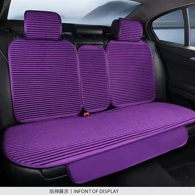 Car Cushion Five-seat Cushion Seat Cover New Four Seasons Universal Surrounding Non-slip Breathable Linen Seat Cushion