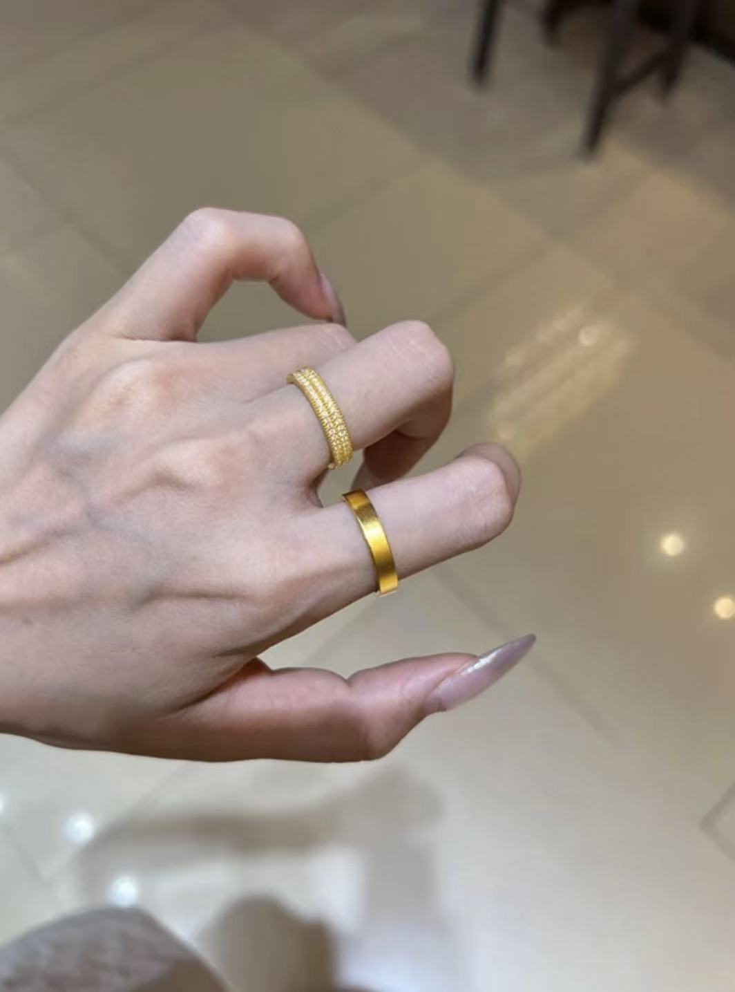 Minimalist Diamond Ring For Women Adjustable Korean Style Design_voghion.com
