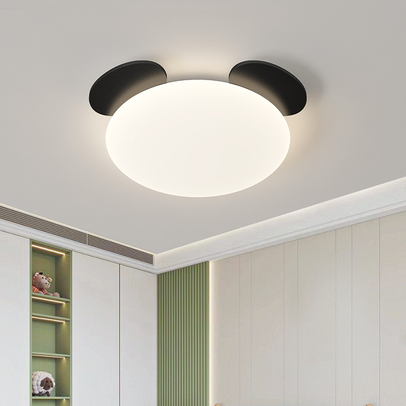 2025 nueva habitación de niños panda de espectro completo protector de ojos lámpara de techo ultra delgada lámpara de dormitorio para niños y niñas lámpara de dormitorio principal
