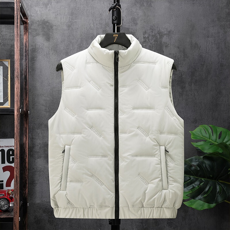 Winter new trendy brand simple outerwear vest cotton vest couple's stand-up collar warm vest Winter new trendy brand simple outerwear vest cotton vest couple's stand-up collar warm vest