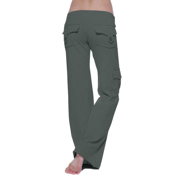 Women's Casual Solid Color Full Length Casual Pants display picture 4