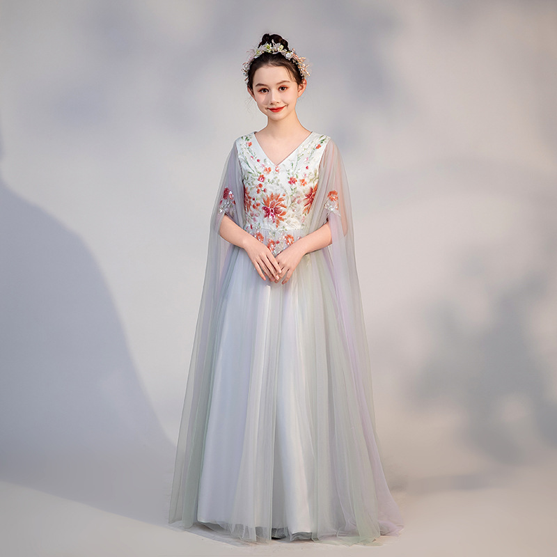 Children's classical dance guzheng performance uniform for girls, pipa folk music art exam performance dress, choir and recitation competition clothing