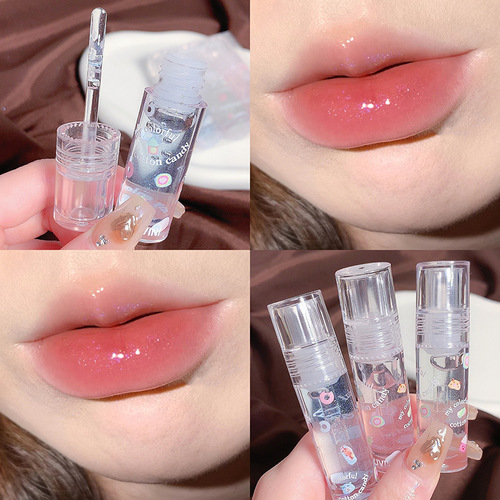 Cappuvini Marshmallow Lip Oil Lip Gloss Moisturizing Water Glossy Mirror Fine Sparkling Transparent Glass Lip Glaze