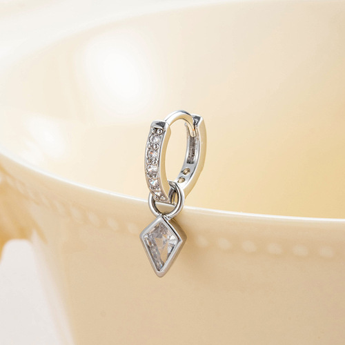 Hansen High-End Zirconia Pendant Earrings, High-Quality Diamond Hoop Earrings, Celebrity Style