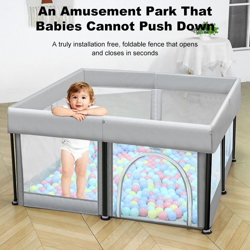 Installation-Free Foldable Children's Fence Guardrail Baby Crawling Toddler Baby Indoor Home Game Fence