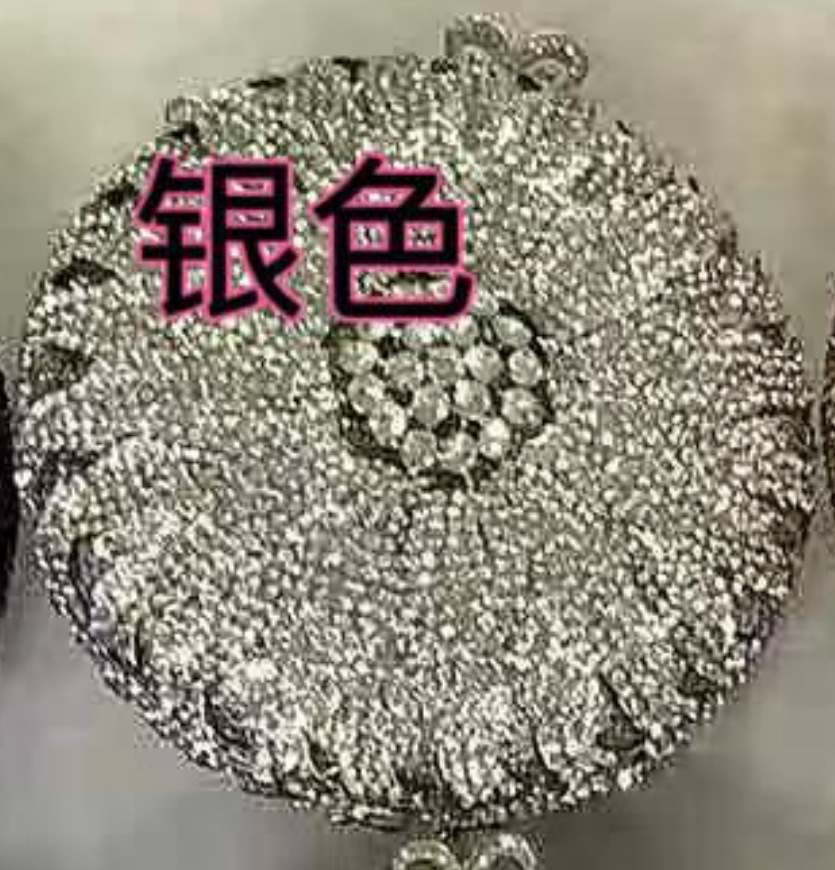 * transfronterizo nuevo paquete de diamantes de la cena del dios del sol bolso de diamantes redondo completo bolso de diamantes de banquete europeo y americano de mano bolso de diamantes de mujer embrague