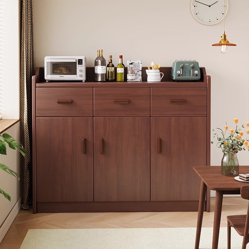 Aparador de madera maciza, gabinete de té, gabinete de cocina, gabinete de almacenamiento de sala de estar, gabinete de almacenamiento para el hogar, gabinete de almacenamiento, gabinete de almacenamiento, gabinete bajo de preparación de comidas